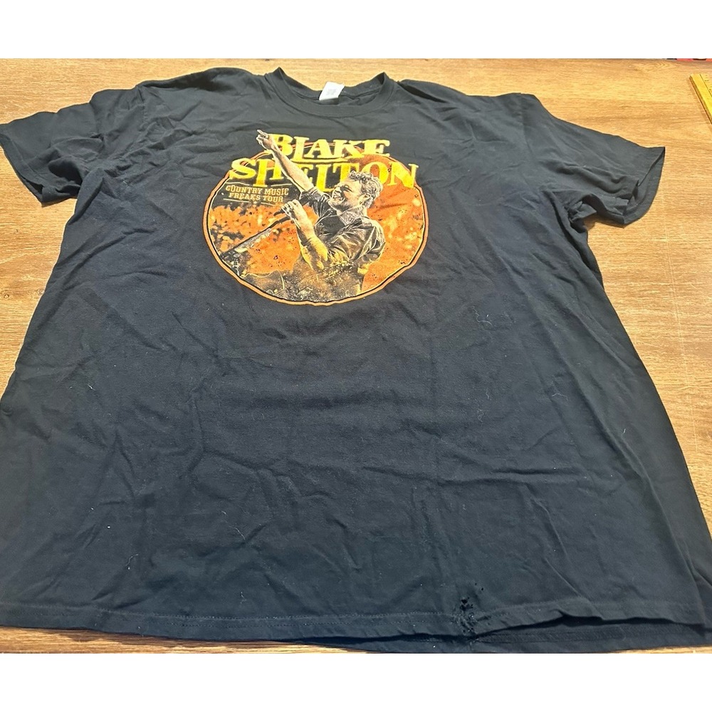 Blake Shelton Country Music Freaks Tour Concert t-shirt Black Size 3XL